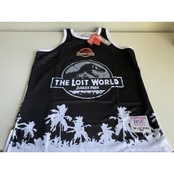 Headgear Classics Men’s Sz 2XL The Lost World Jurassic Park BBall Jersey NEW