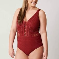 Becca La Boheme Crochet Overlay Swimsuit 3X