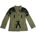 Veronica Beard Heritage Utility Jacket Lace Embroidery Military Green Size 8