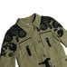 Veronica Beard Heritage Utility Jacket Lace Embroidery Military Green Size 8