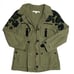 Veronica Beard Heritage Utility Jacket Lace Embroidery Military Green Size 8