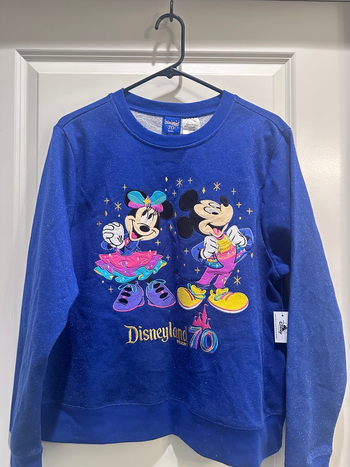 Disneyland Blue Sweatshirt 70th Anniversary