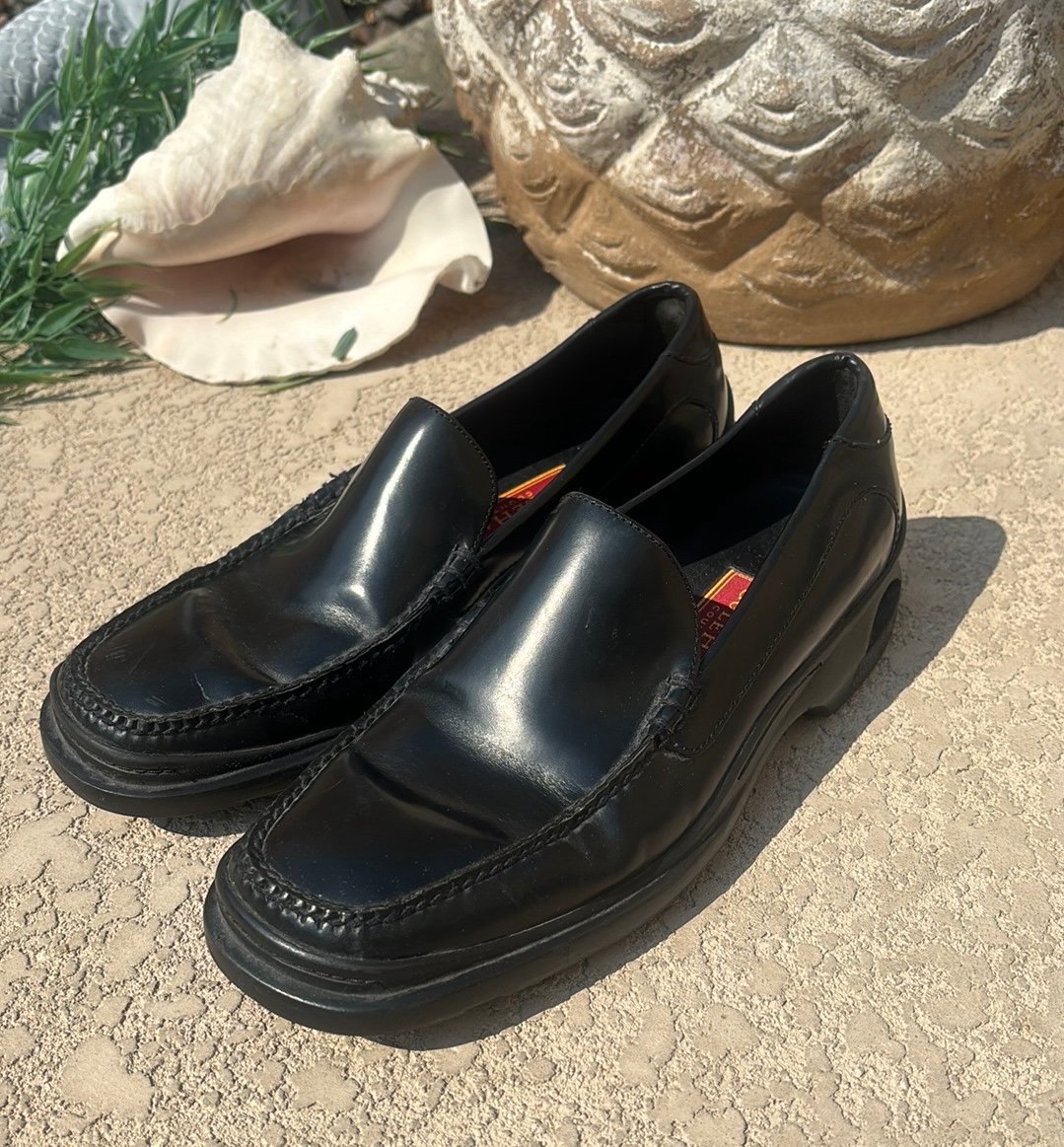 Cole Haan x Nike Air Black Leather Loafers Size 9.5 M