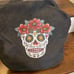 MOST WANTED “DAY OF DEAD” SUGAR SKULL DK GRAY SATCHEL