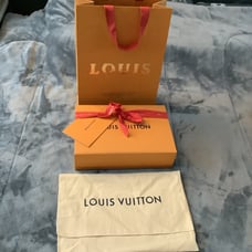 Louis Vuitton box, dust, envelope,ribbon and shopping bag