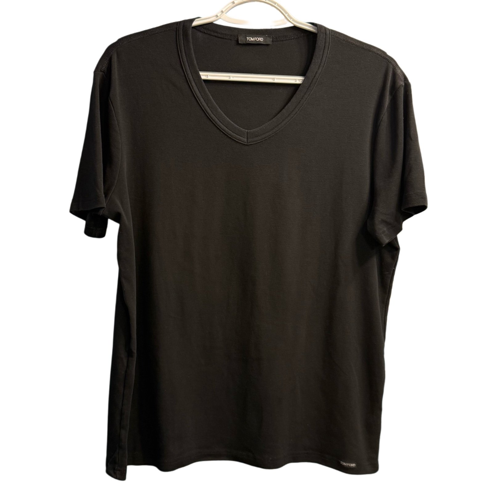Tom Ford V-neck Y-shirt Black Size XL Preowned Excellent Condition