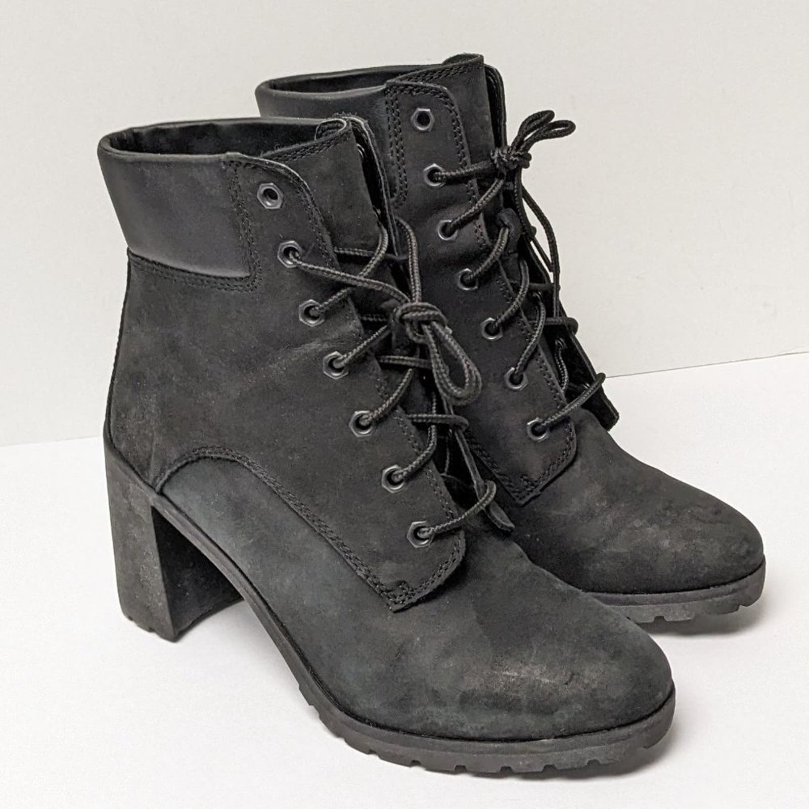 Timberland Allington 6 Lace-Up Boots, Black Leather, Women's 8.5 M
