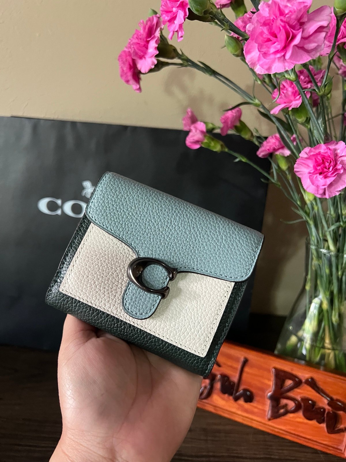Coach Tabby Small Wallet In Colorblock