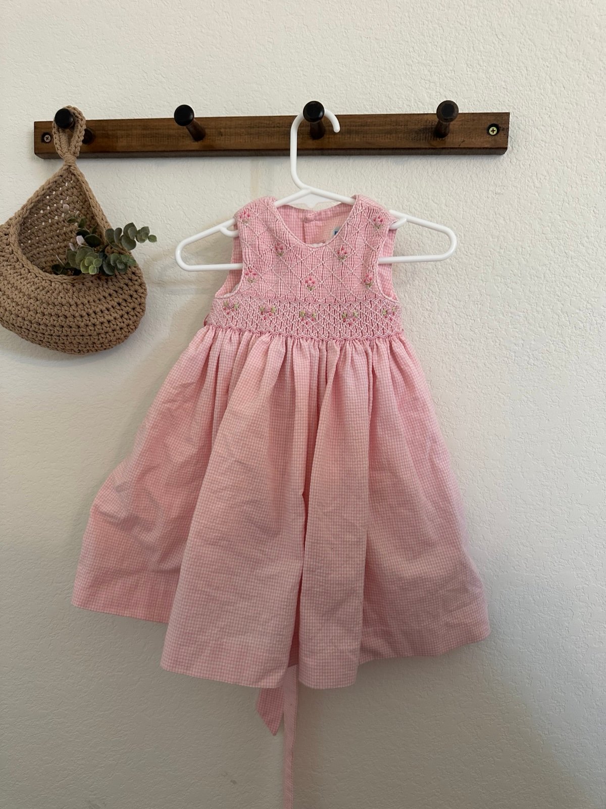 Luli & Me smocked girls dress size 12 month