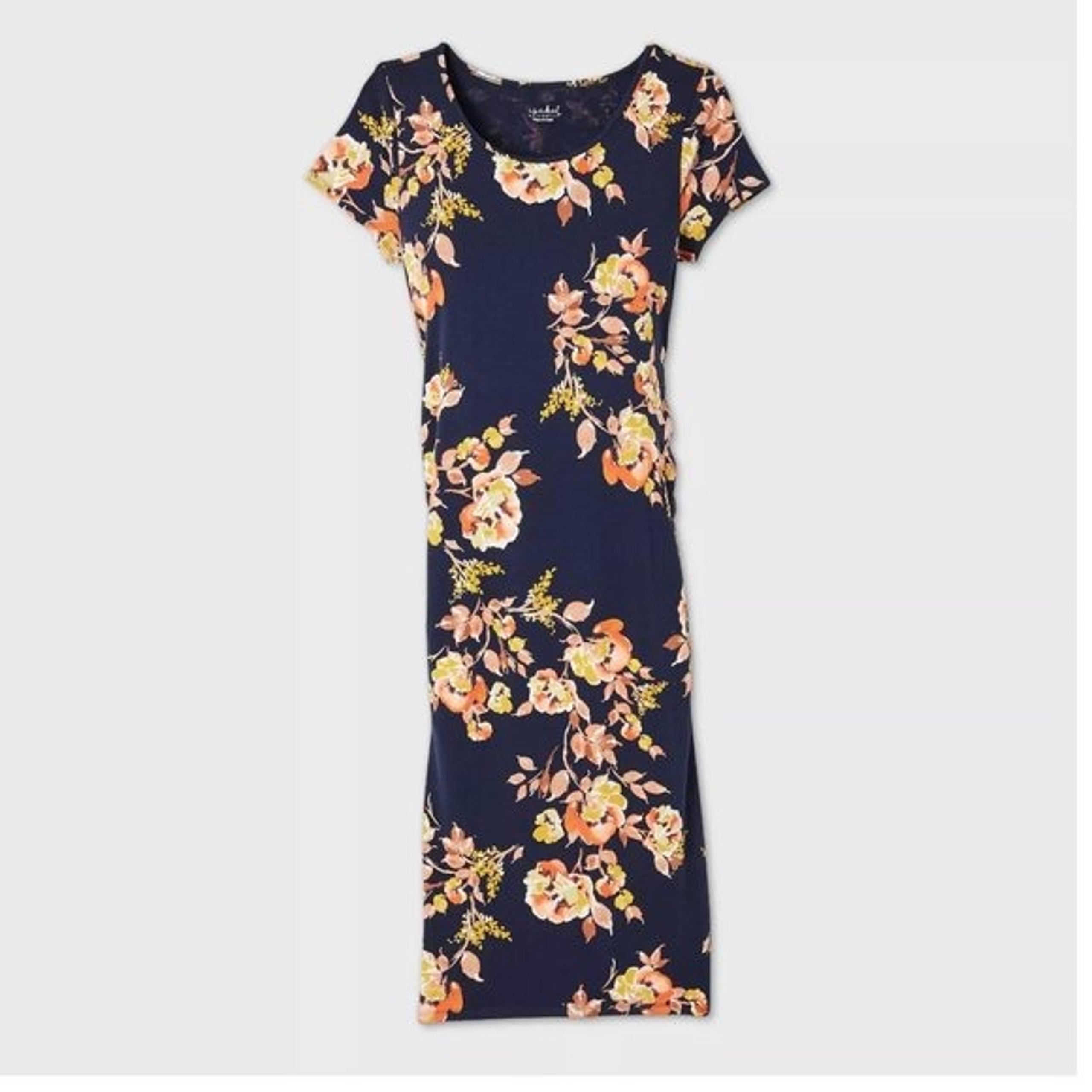 Women's Floral Print Maternity Dress XS