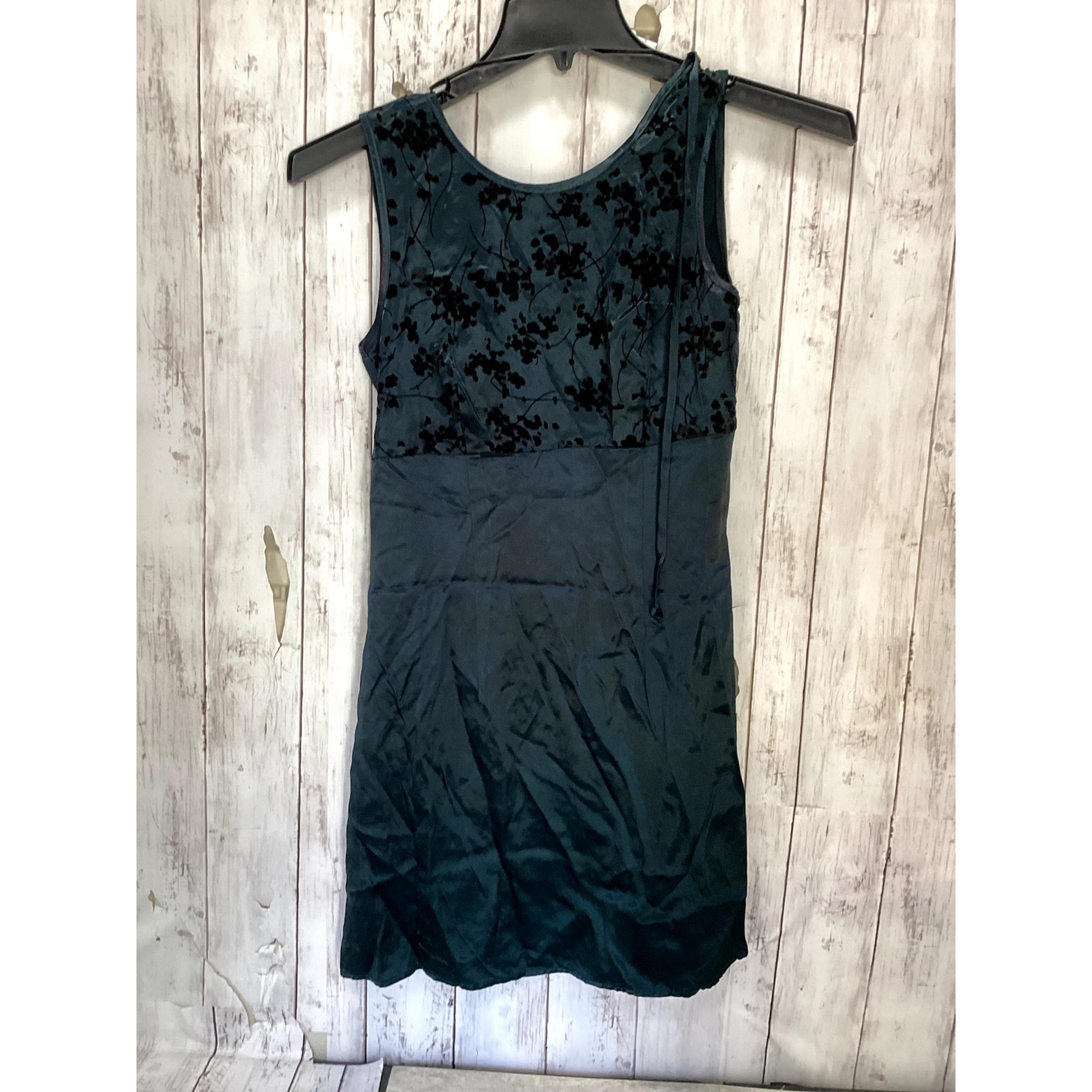 Vintage Dress BlackFloral Babydoll Tank Dress Grunge USA Y2K 90s - City Triangles
