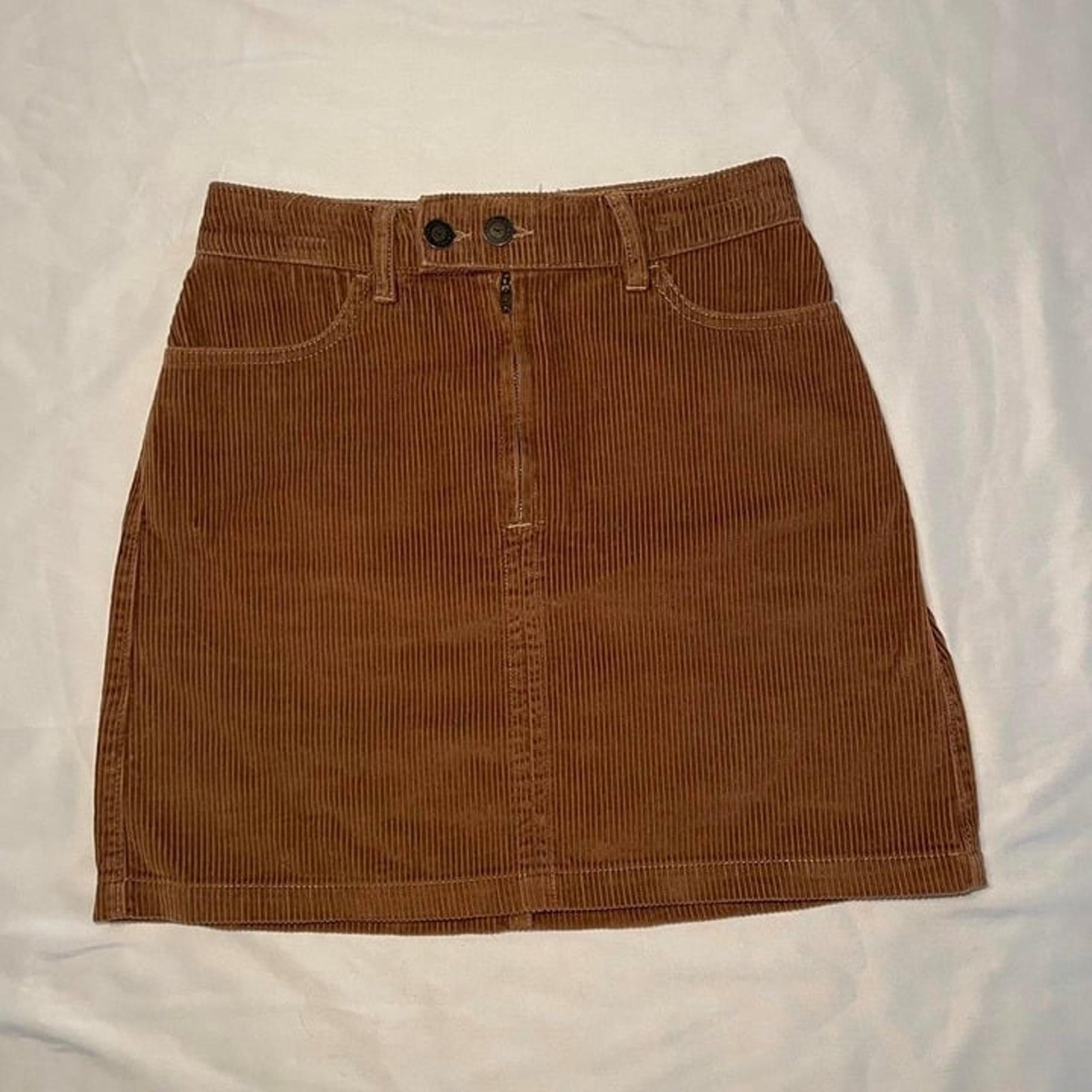 Hollister Brown Corduroy Mini Skirt – Size 0