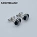 Excellent Condition ★MONTBLANC★ Cufflinks Oval Silver Black