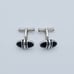 Excellent Condition ★MONTBLANC★ Cufflinks Oval Silver Black
