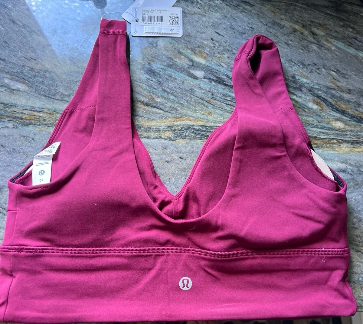 lululemon Align V-neck bra 10 CD depp luxe size
