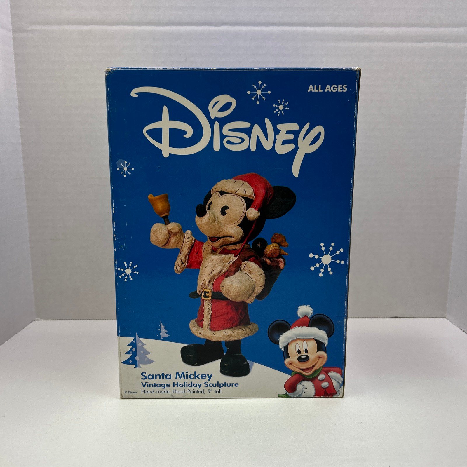 Disney Santa Mickey Vintage Holiday Sculpture 9 DAMAGED, SEE PHOTOS