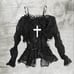 00s Fairy Grunge Goth Lolita Lace Top Camisole Bolero