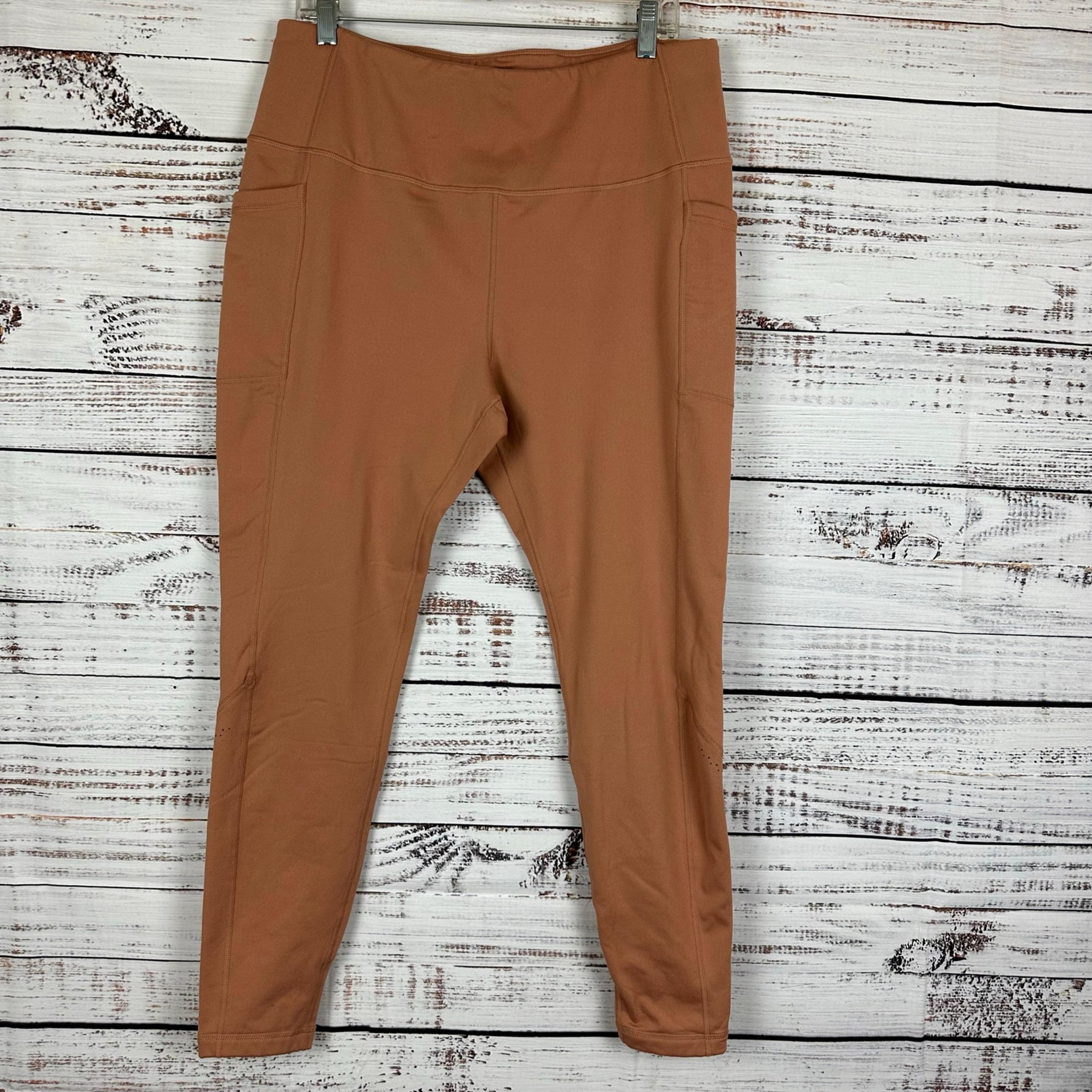 Women's EUC Mondetta Activewear Performance Luxury Leggings Tan Blush Size XXL