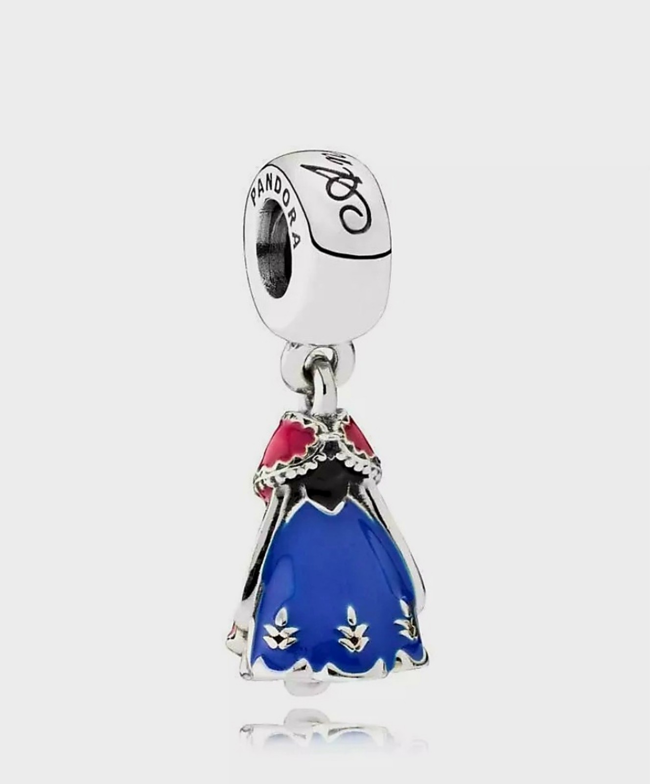 New Pandora × Disney Frozen Anna's Dress 925° dangle charm for jewelry bracelet