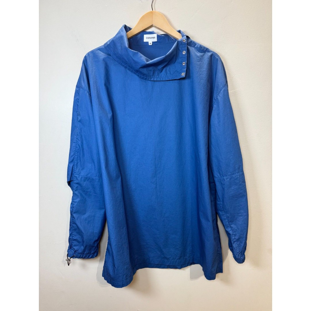 13 Bonaparte Men's Size Medium Blue Shirt Drawstring Cuffs Button Neck