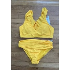Blue rod beattie ladies bikini set top sz 40 D bottom sz 12 Swimsuit
