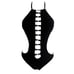 Cut Out Black Backless Monokini Size M