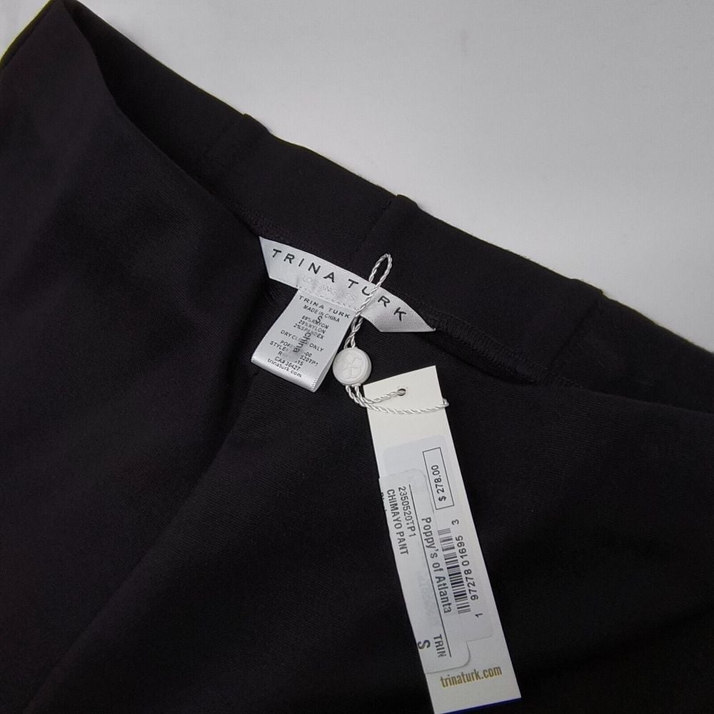 TRINA TURK Pants Women's Small Black Flare Leg Dress CHIMAYO High Waisted