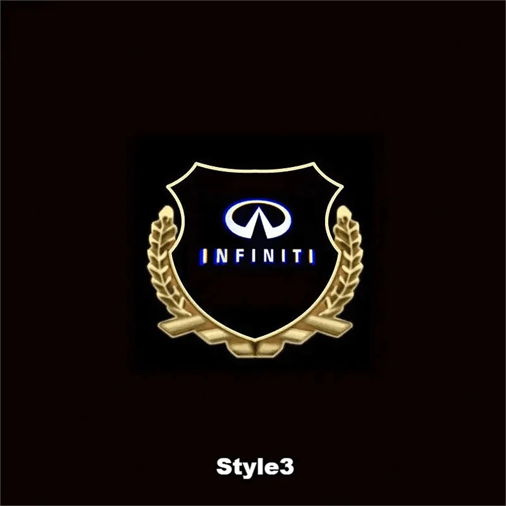 2Pcs 3D Infiniti HD LOGO GHOST LASER PROJECTOR DOOR UNDER PUDDLE LIGHTS
