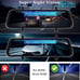 Podofo 9.66” Mirror Dash Camera