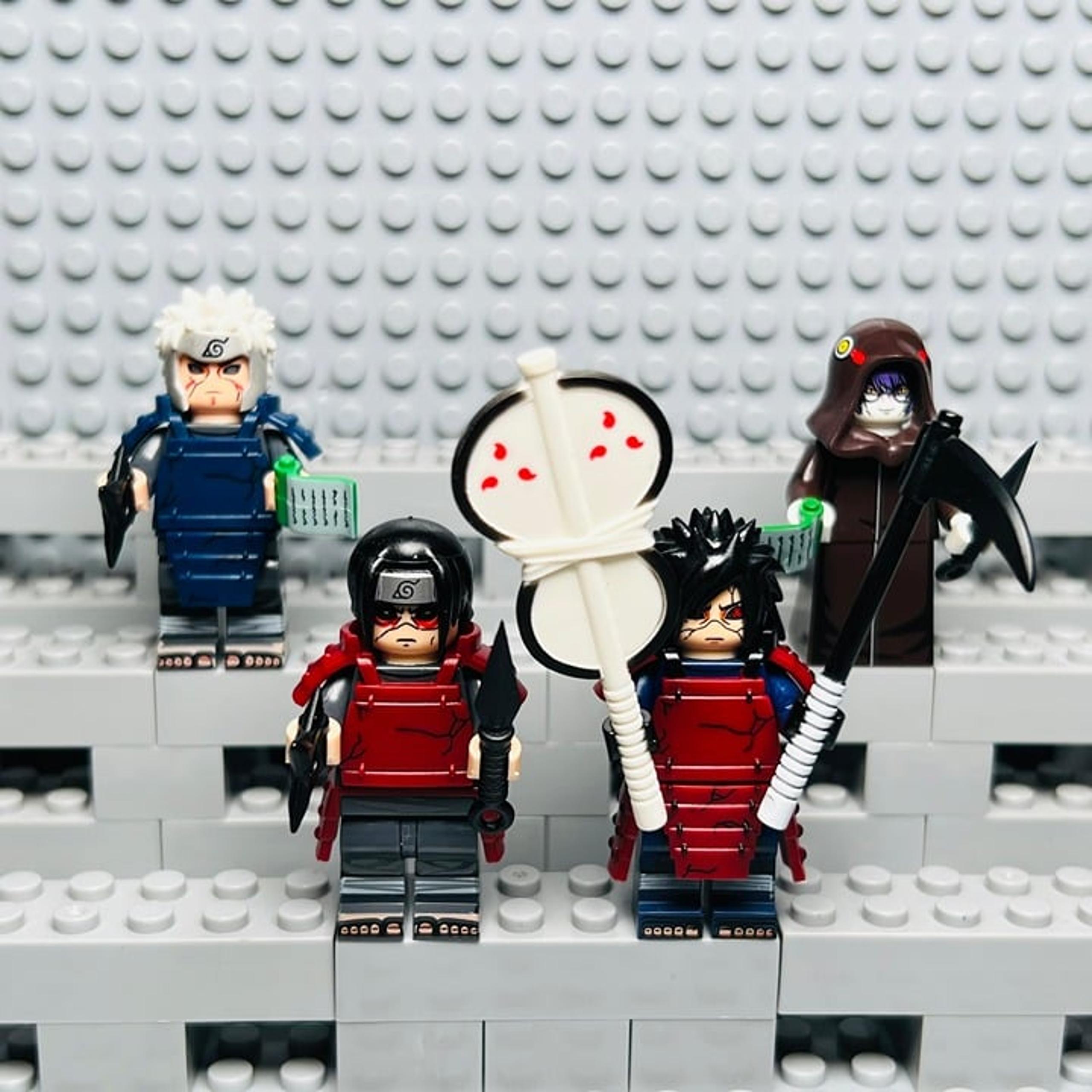 Naruto Uchiha Madara Yakushi Kabuto Hokage Custom Minifigure Lot of 4