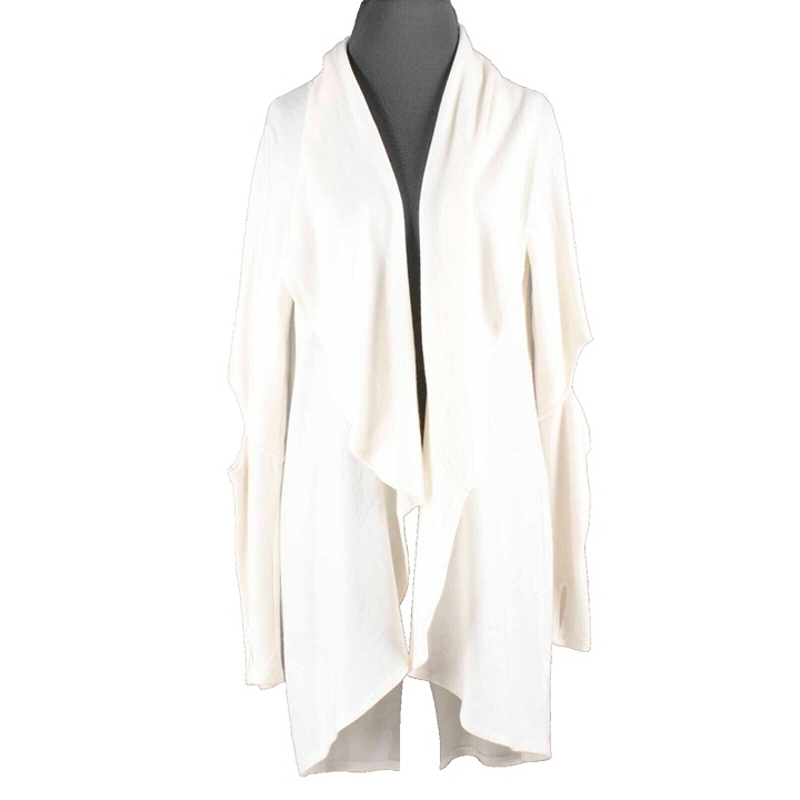 LNA NEW Sz S Ivory Open Cold Elbow Thumbhole Tencel Blend Knit Wrap