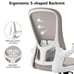 Ergonomic Office Chair,Lumbar Chair with Flip-up Arms and Adjustable Height-gray