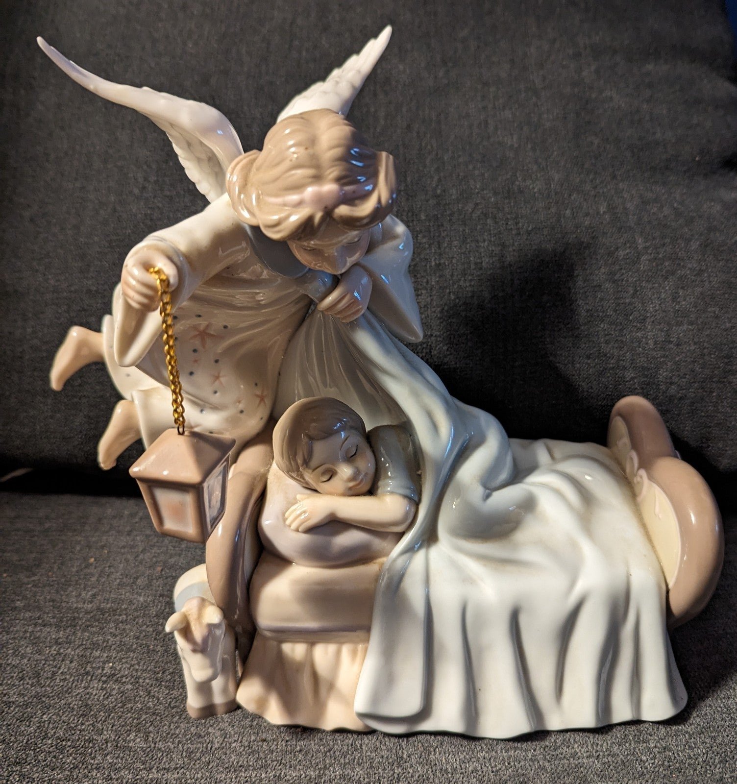 UDRJU?  Llardo?  Guardian Angel Sleeping Child Figurine