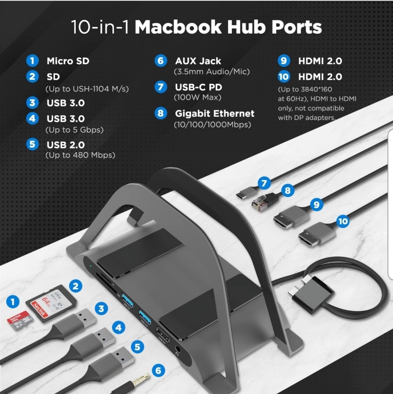 Aestoria MacBook Pro Docking Station Dual Monitor - M1 Pro and M1 Max, 14” and 1