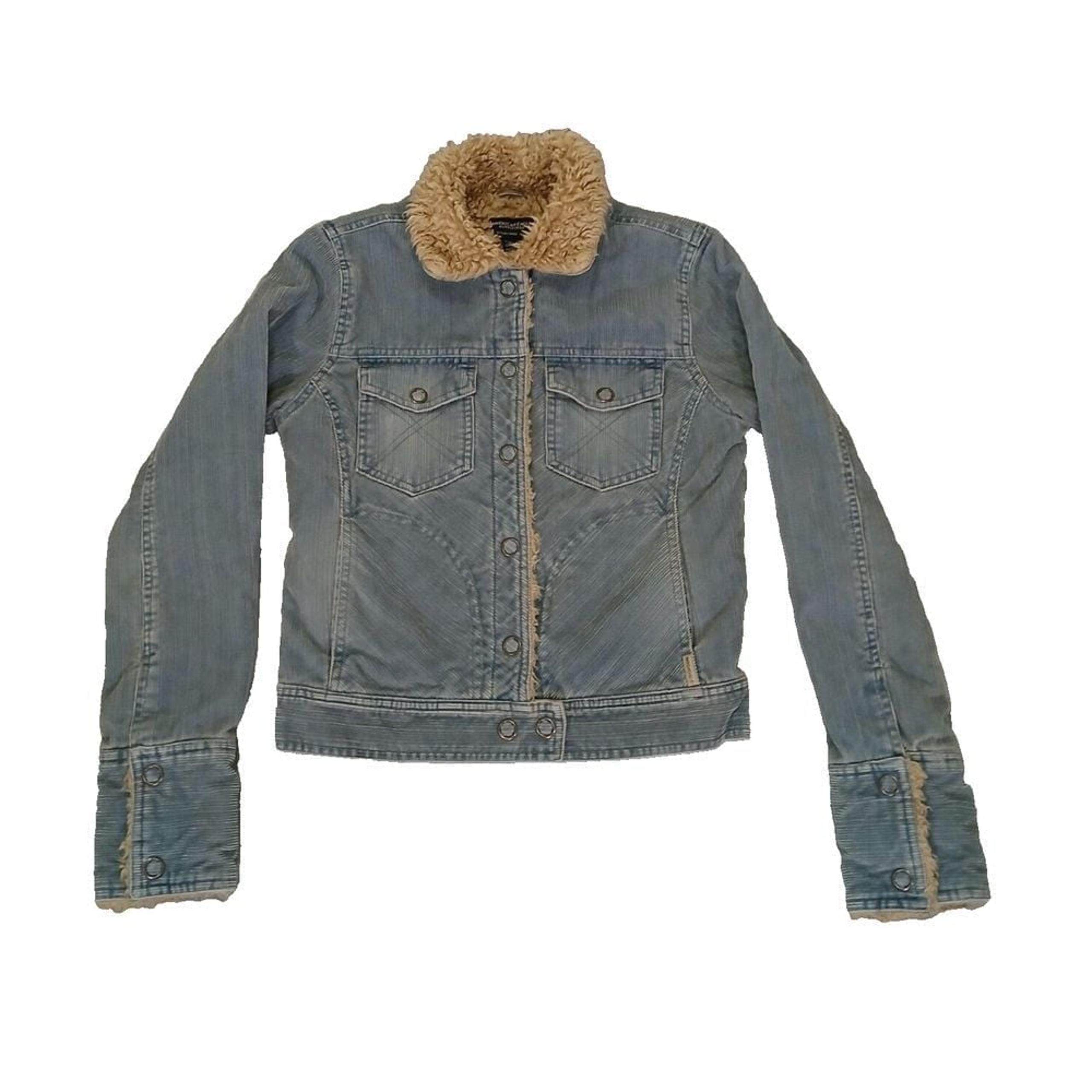 American Eagle Outfitters Corduroy Sherpa Shell Blue jacket woman's size XS
