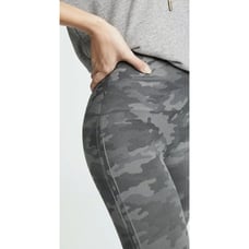 NEW Women’s Spanx leggings Look at Me Now Gray Camo Seamless High Rise Sz Large