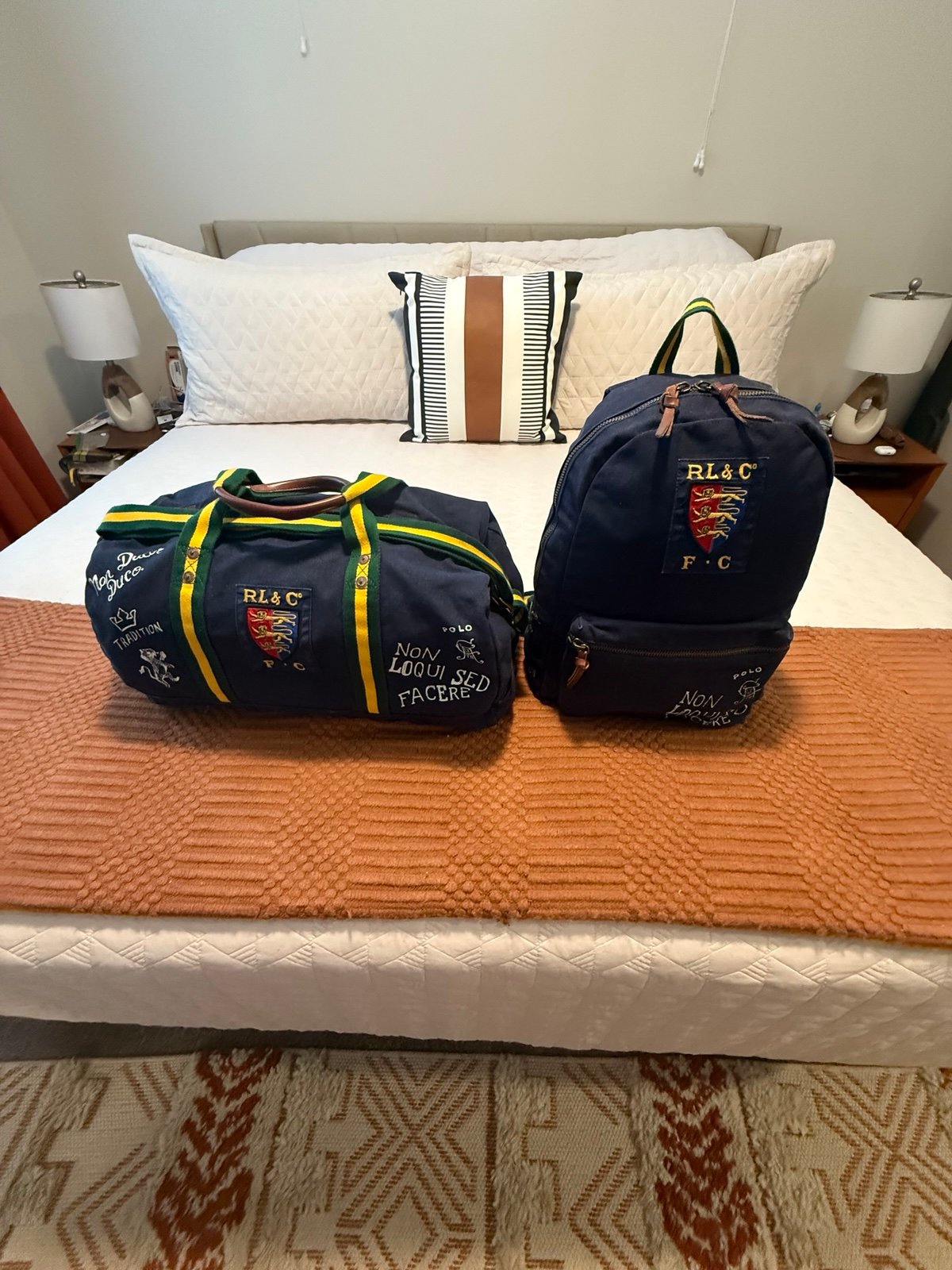 Ralph Lauren, duffel and matching backpack