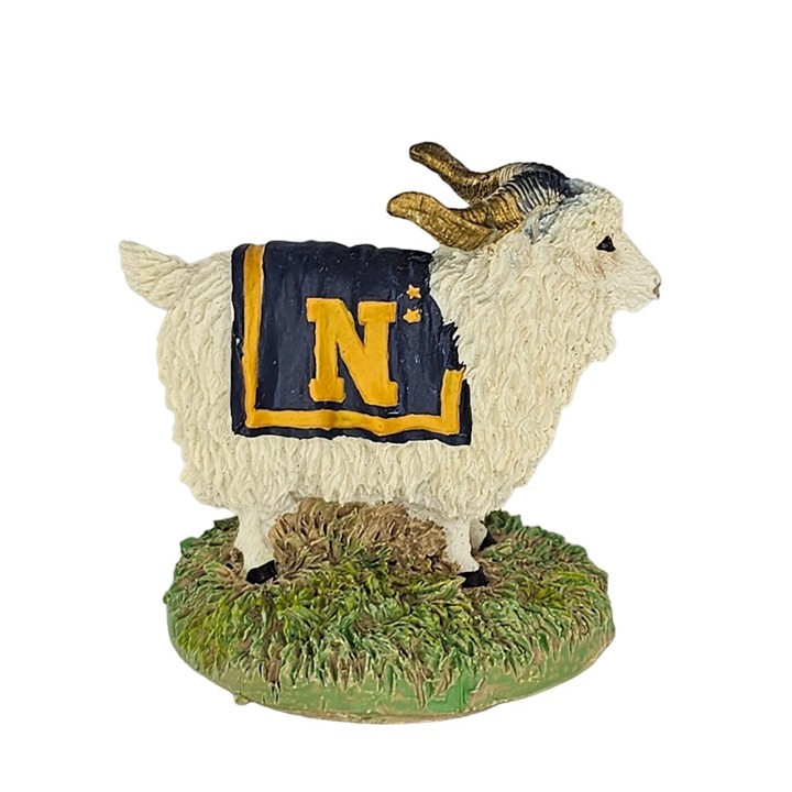 Vintage U.S. Navy Mascot Bill The Goat Figurine Resin *Repaired*