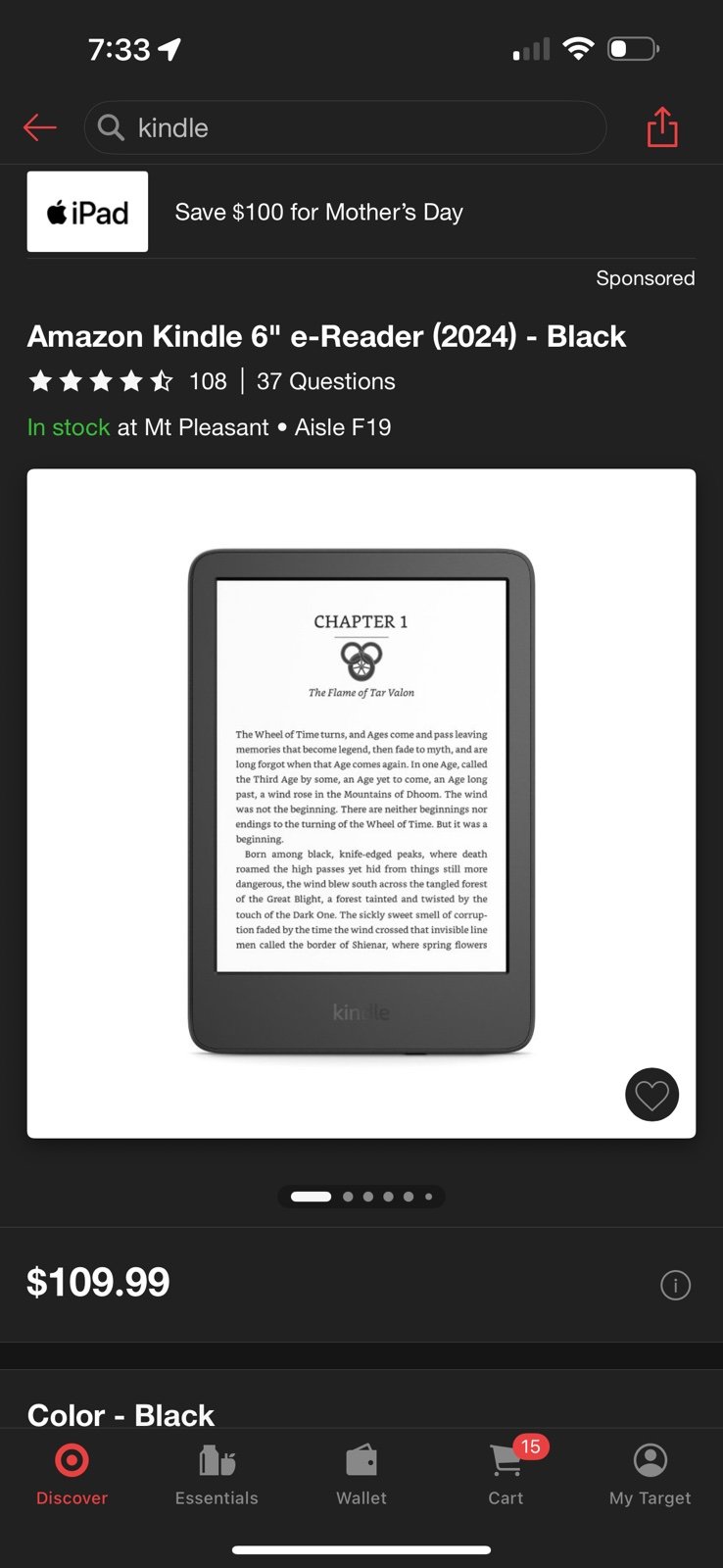 Kindle 2024 6 inch