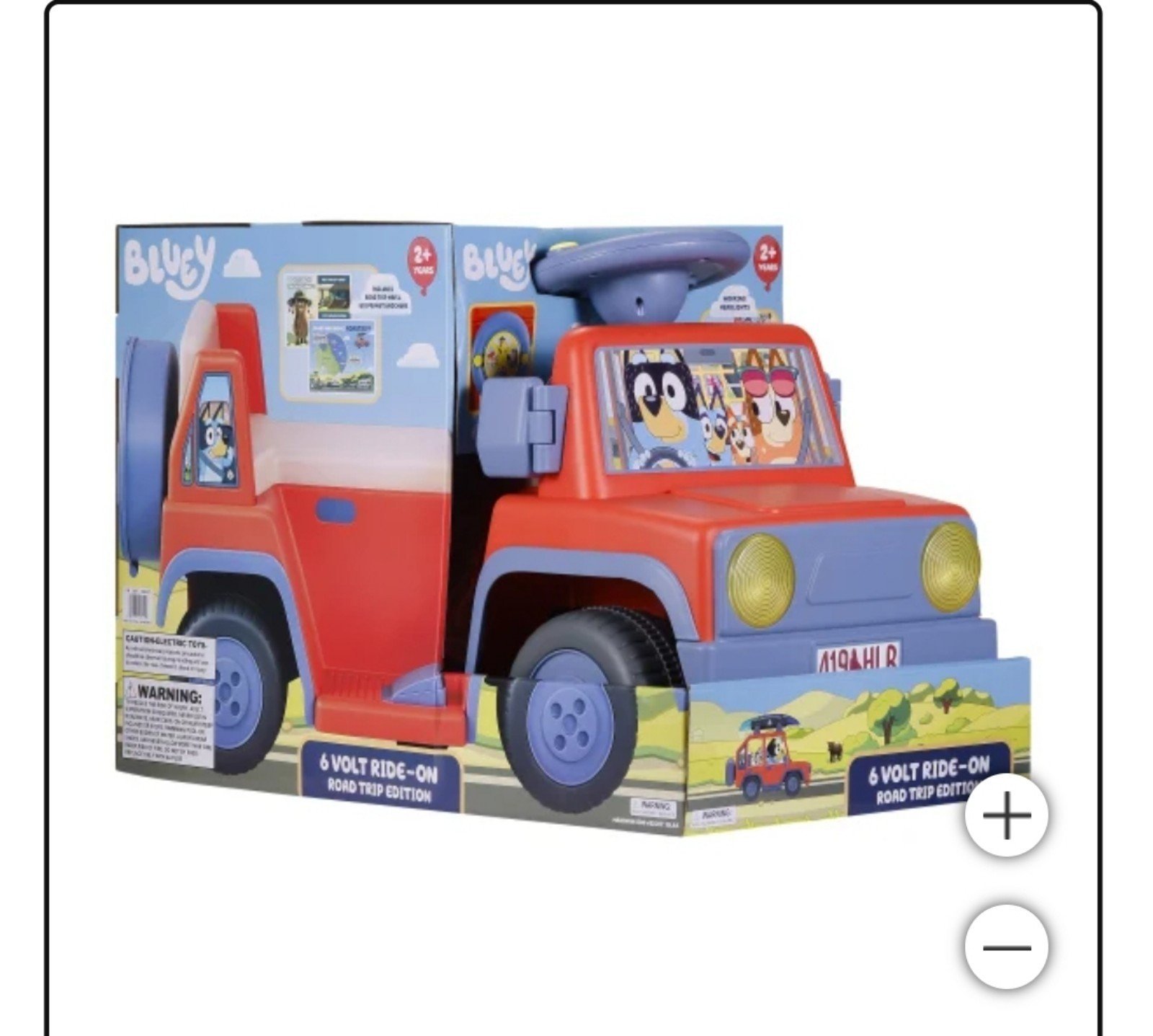 Brand new in box Bluey 6V Ride-on Road Trip Edition.