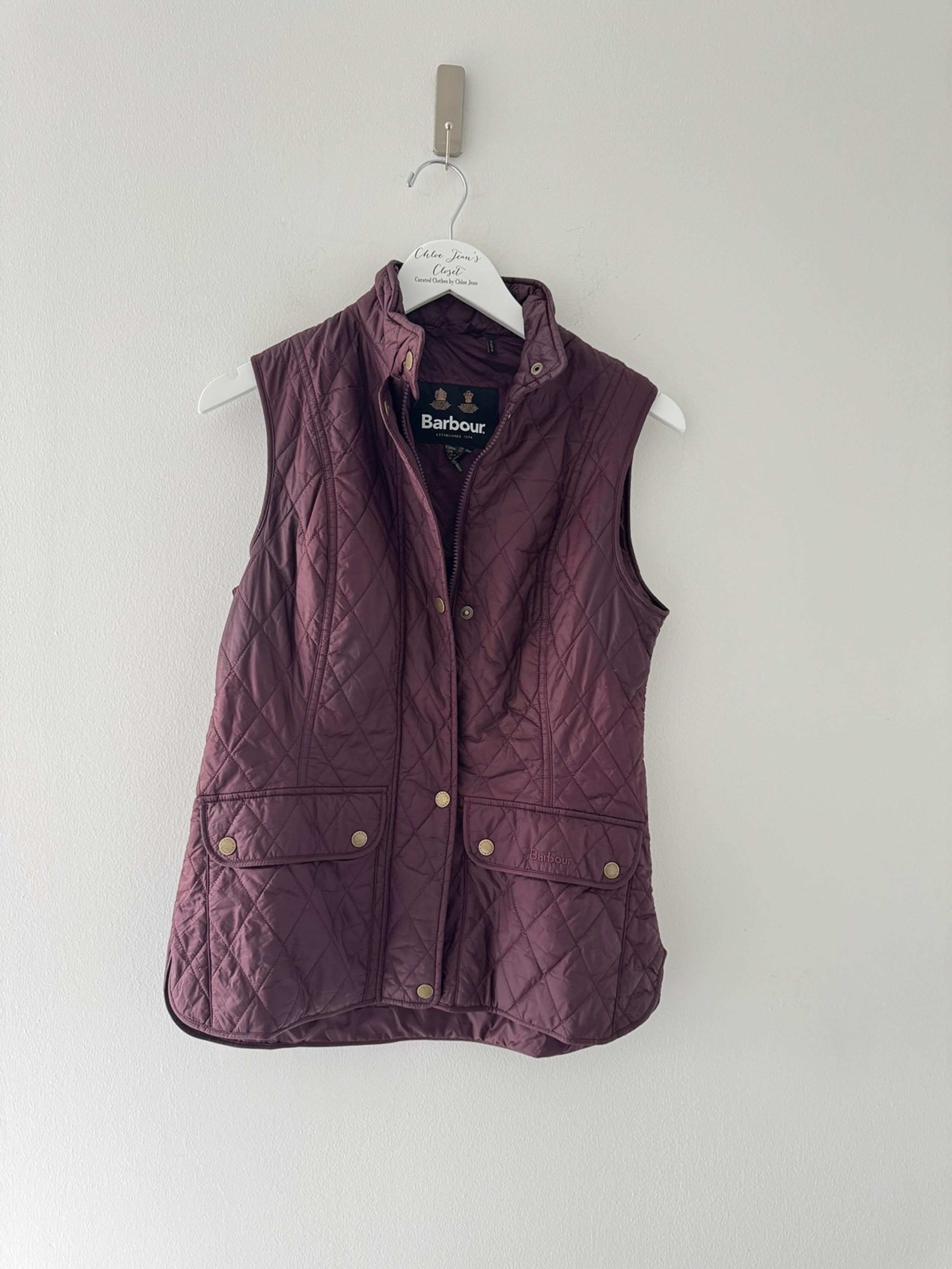 Barbour Quilted Maroon Vest