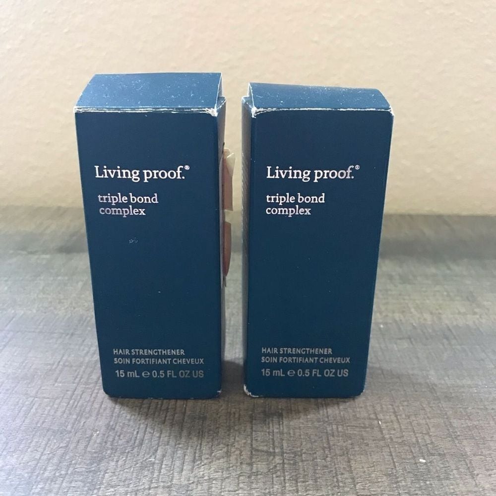 2 Living Proof Triple Bond Complex Hair Strengtheners .5 fl oz. NEW in BOX