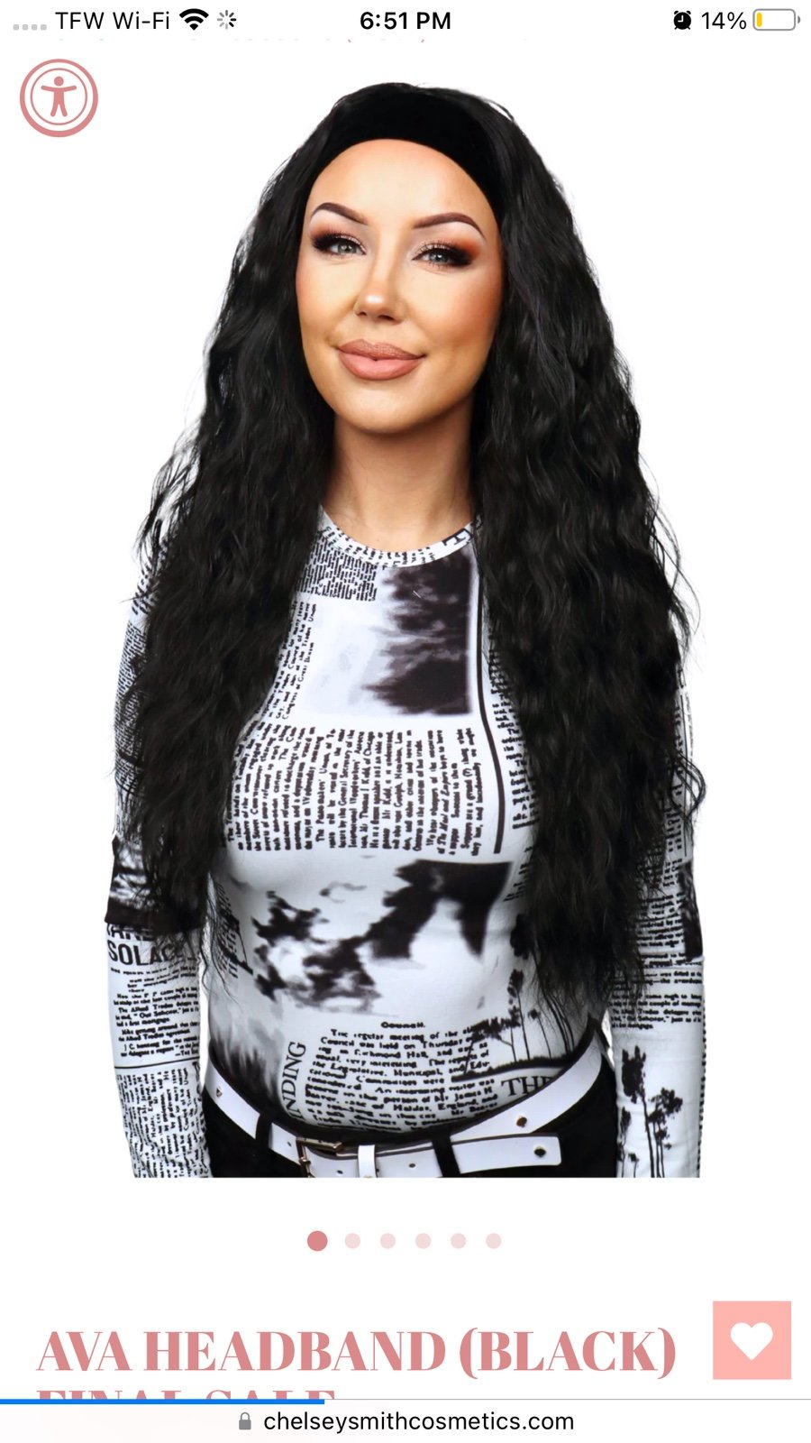 CSC wig Ava headband black