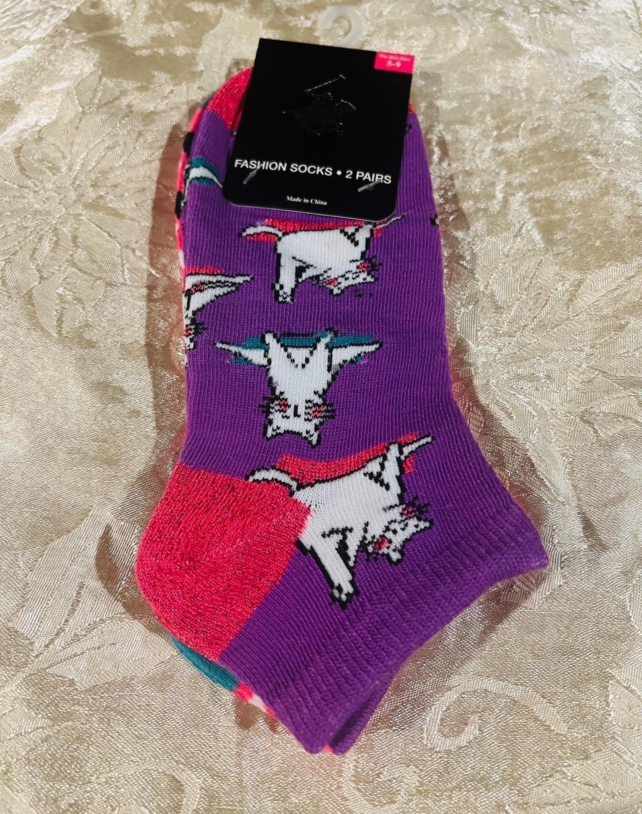 #934 New 2 Pairs Of Women’s Beverly Hills Polo Club Socks Size 5-9