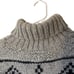 GAP Hand-Knit Gray Wool Nordic Sweater Geometric Chunky Unisex Medium