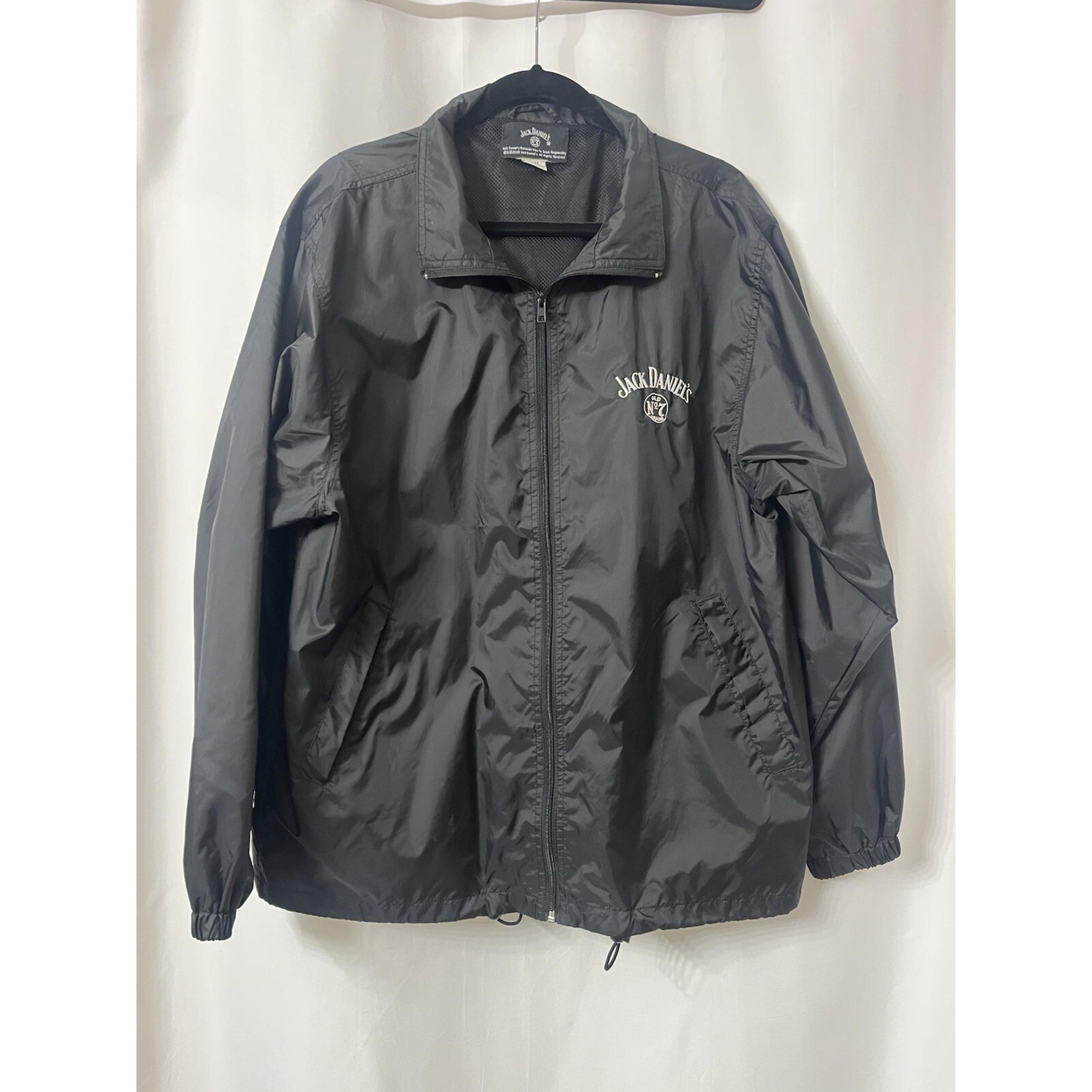 Jack Daniels Zip Up Mens Medium Lightweight Jacket Tennessee Whiskey (A1)