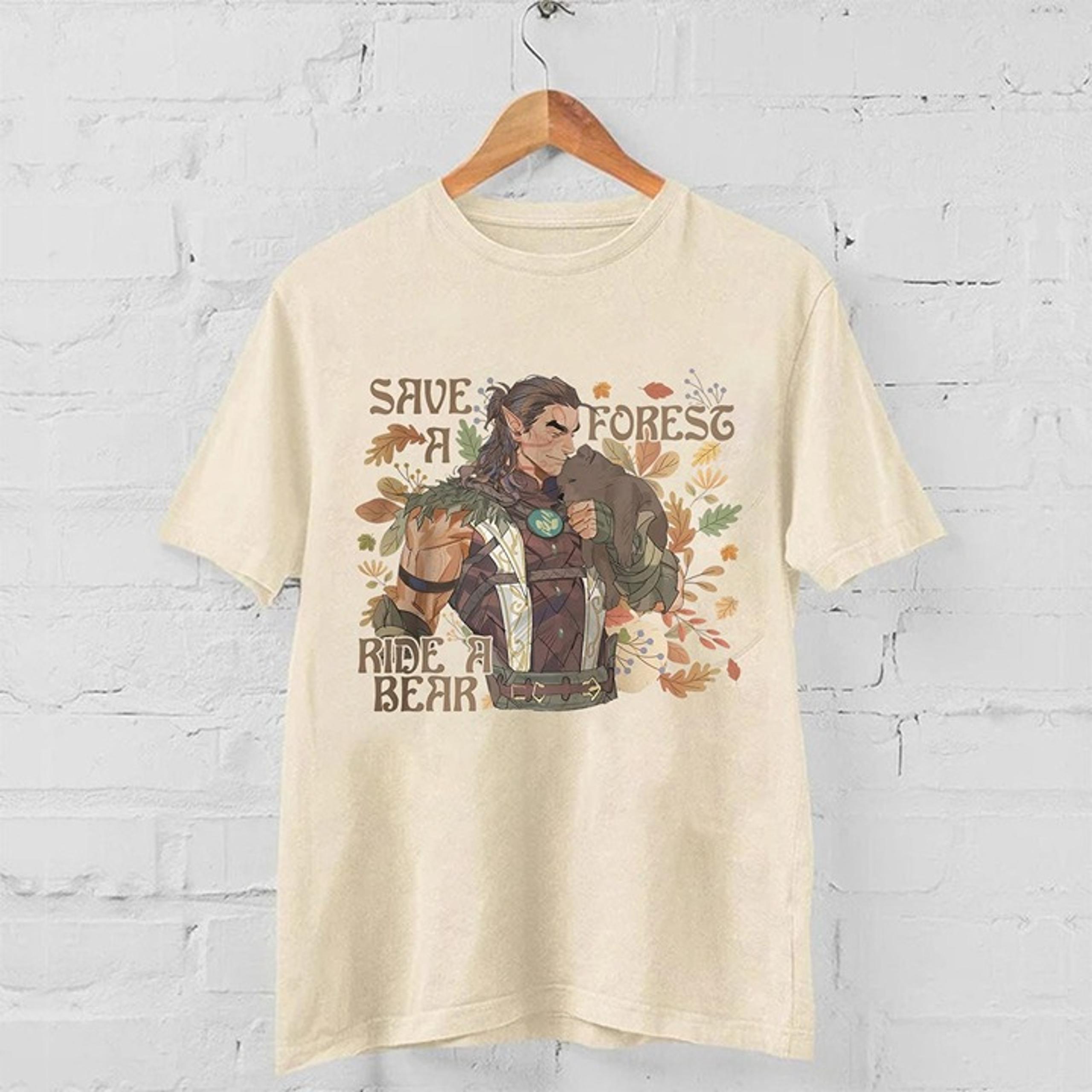 Halsin Baldur s Gate 3 Shirt, Halsin Save A Forest Ride A Bear Sweatshirt, Halsi
