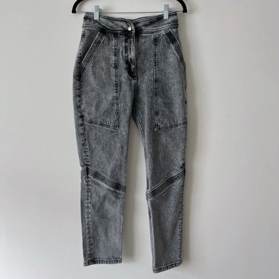 ba&sh Women's Mame Boyfriend Jeans Size 1 US 4 Noir Black Chic