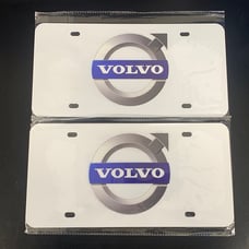 Volvo Brand New Front Vanity Metal Plate Frame Holder (2 Pack)