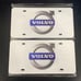 Volvo Brand New Front Vanity Metal Plate Frame Holder (2 Pack)